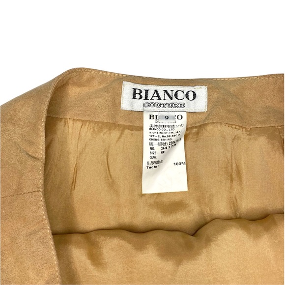 Bianco Couture Faux Suede Women’s 9 Soft Skirt Connecting Front Pockets Zipper - Picture 9 of 12